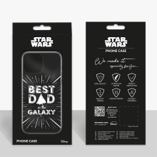 Kryt STAR WARS pre Apple iPhone 5 / 5S / SE - Najlepší otec v galaxii - gumový