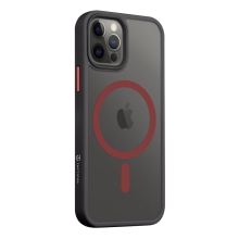 Kryt TACTICAL Hyperstealth 2.0 pre Apple iPhone 12 / 12 Pro - MagSafe - čierny / červený