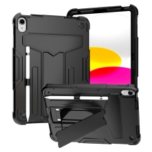 Puzdro pre Apple iPad 10 (10,9") - vonkajšie / odolné - stojan - plast / silikón - čierne
