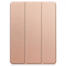Pouzdro pro Apple iPad Pro 11" (2024) - prostor pro Pencil - gumové / umělá kůže - Rose Gold růžové