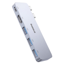 Dokovacia stanica / rozbočovač BASEUS pre Apple MacBook - 2x USB-C na 3x USB-A + USB-C + HDMI