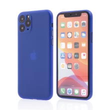 Kryt pre Apple iPhone 11 Pro Max - s ochranným sklom fotoaparátu - plastový - modrý