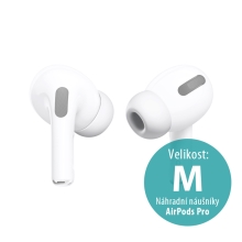 Originální náhradní náušníky pro Apple AirPods Pro - silikonové - bílé - velikost M