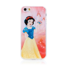 DISNEY kryt pre Apple iPhone 5 / 5S / SE - Snow White - gumový - ružový