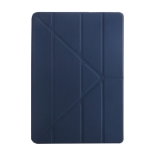 Puzdro pre Apple iPad 10,2" (2019 - 2021) - origami stojan - umelá koža - tmavomodré