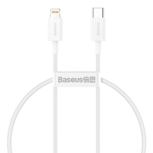 Synchronizační a nabíjecí kabel BASEUS - USB-C / Lightning - 25cm - bílý