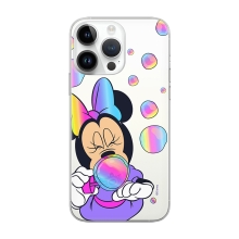 DISNEY kryt pre Apple iPhone 13 Pro - Minnie a bublina - bubliny - gumový - priehľadný