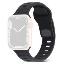 Remienok pre Apple Watch Ultra 49 mm / 45 mm / 44 mm / 42 mm - vrúbkovaný - silikónový - čierny