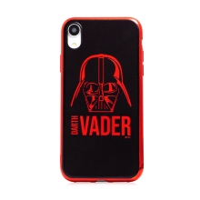 Kryt STAR WARS pro Apple iPhone Xr - gumový - Darth Vader - černý / červený