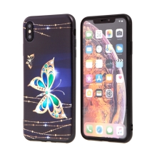 Kryt pro Apple iPhone Xs Max - gumový - motýli