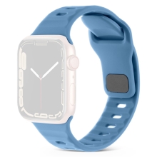 Řemínek pro Apple Watch Ultra 49mm / 46mm / 45mm / 44mm / 42mm - vroubkovaný - silikonový - modrošedý