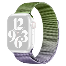 Řemínek pro Apple Watch 42mm / 41mm / 40mm / 38mm - kovový - fialový + zelený