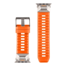 Remienok TACTICAL Tough pre Apple Watch Ultra 49 mm / 45 mm / 44 mm / 42 mm - fluórový elastomér - oranžový