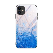 Kryt pro Apple iPhone 12 / 12 Pro - skleněný / gumový - ledové kry