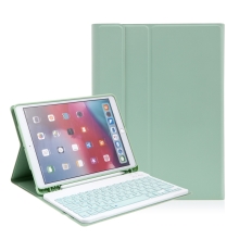 Odnímateľná Bluetooth klávesnica + kryt / puzdro pre Apple iPad Air 1 / Air 2 / Pro 9,7" / 9,7" (2017 - 2018) - zelená