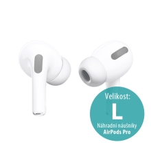 Originální náhradní náušníky pro Apple AirPods Pro - silikonové - bílé - velikost L