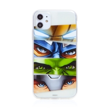 Kryt MARVEL pre Apple iPhone 11 - Avengers - gumový - priehľadný