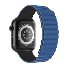 Řemínek SWISSTEN Magnetic pro Apple Watch 49mm / 46mm / 45mm / 44mm / 42mm - silikonový - modrý / černý