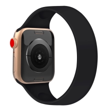 Řemínek pro Apple Watch 42mm / 41mm / 40mm / 38mm- bez spony - silikonový - velikost L - černý