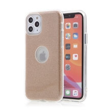 Kryt FORCELL Shining pro Apple iPhone 11 Pro Max - výřez pro logo - plastový / gumový - zlatý