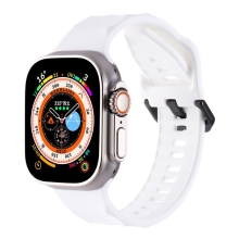 Řemínek pro Apple Watch Ultra 49mm / 46mm / 45mm / 44mm / 42mm - vlnkový - silikonový - bílý