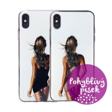 Kryt pro Apple iPhone Xs Max - gumový - pohyblivý písek - sexy Rubi