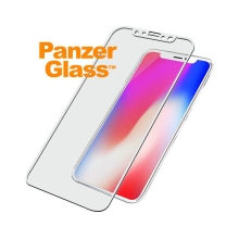 Tvrzené sklo (Tempered Glass) PANZERGLASS pro Apple iPhone X / Xs / 11 Pro - 3D hrana - bílé - 0,4mm