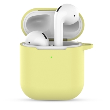 Pouzdro / obal pro Apple AirPods 2019 s bezdrátovým pouzdrem - silikonové - žluté