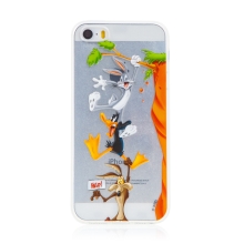 Kryt LOONEY TUNES pre Apple iPhone 5 / 5S / SE - Bugs, Duffy a Vilda Coyote - priehľadný