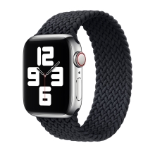 Remienok pre Apple Watch Ultra 49 mm / 45 mm / 44 mm / 42 mm - bez zapínania - nylonový - veľkosť M - čierny / tmavomodrý