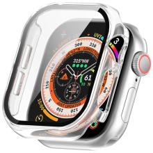 Tvrzené sklo + rámeček pro Apple Watch 42mm Series 10 + korunka - průhledný