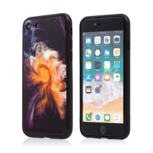 Kryt pro Apple iPhone 7 / 8 / SE (2020) / SE (2022) - skleněný / gumový - mramorová textura - mlhovina