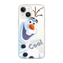 Kryt DISNEY pro Apple iPhone 13 mini - Ledové království - sněhulák Olaf - gumový - průhledný