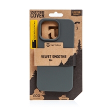 Kryt TACTICAL Velvet Smoothie pro Apple iPhone 15 Pro Max - příjemný na dotek - silikonový - khaki zelený