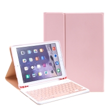 Odnímateľná Bluetooth klávesnica + kryt / puzdro pre Apple iPad Air 1 / Air 2 / Pro 9,7" / 9,7" (2017 - 2018) - ružová