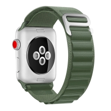 Řemínek pro Apple Watch 42mm / 41mm / 40mm / 38mm - nylonový / kovová spona - zelený