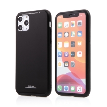 Kryt FORCELL Glass pro Apple iPhone 11 Pro - gumový / skleněný - černý