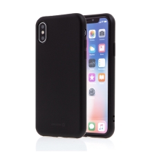 Kryt SWISSTEN Soft Joy pre Apple iPhone X / Xs - príjemný na dotyk - silikónový - čierny