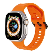 Řemínek pro Apple Watch Ultra 49mm / 46mm / 45mm / 44mm / 42mm - vlnkový - silikonový - oranžový