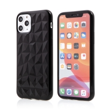 Kryt FORCELL Prism pro Apple iPhone 11 Pro Max - diamantový 3D povrch - gumový - černý