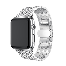 Řemínek pro Apple Watch 42mm / 41mm / 40mm / 38mm - šestiúhleníky - nerezový - stříbrný