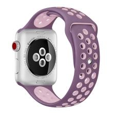 Řemínek pro Apple Watch Ultra 49mm / 46mm / 45mm / 44mm / 42mm - silikonový -  fialový / růžový - (M/L)