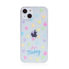 Kryt Disney pro Apple iPhone 13 mini - hlavy myšáka Mickeyho - gumový - barevný