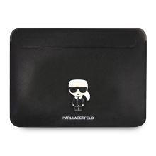 Puzdro KARL LAGERFELD pre Apple MacBook 16" - umelá koža - čierne