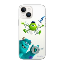 Kryt DISNEY pro Apple iPhone 14 Plus - Příšerky s.r.o. - Sulley a Mike - gumový - průhledný