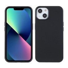 Kryt pro Apple iPhone 14 - slaměné kousky - gumový - černý