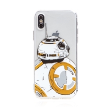 Kryt STAR WARS pre Apple iPhone X / Xs - BB-8 - gumový - priehľadný