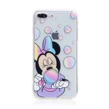 DISNEY kryt pre Apple iPhone 7 Plus / 8 Plus - Minnie a bublina - bubliny - gumový - priehľadný