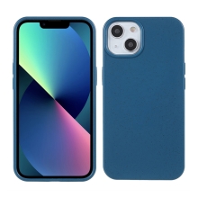 Kryt pro Apple iPhone 14 Plus- slaměné kousky - gumový - modrý