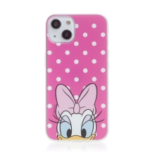 Kryt Disney pre Apple iPhone 13 - Daisy - gumový - ružový - bodky